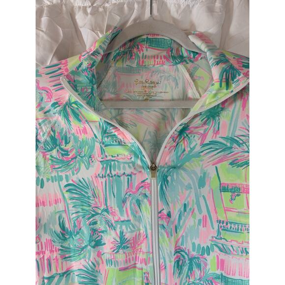 Lilly Pulitizer Jacket size Medium Luxletic Hadlee Tennis Multi color women pink - Picture 3 of 5